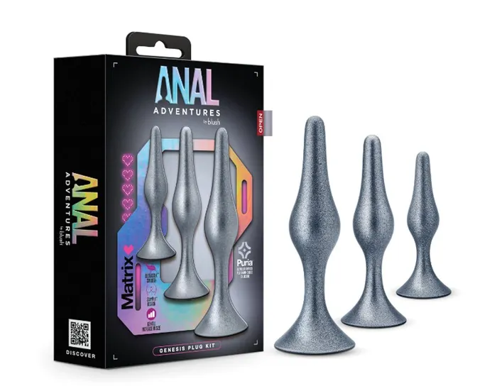 Blush Anal | Anal Adventures Matrix - Genesis Plug Kit -  Stellar Silver
