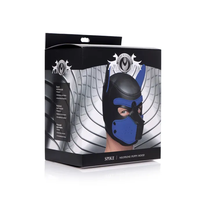 Spike Neoprene Puppy Hood Blue XR Brands Master Series Vibrators