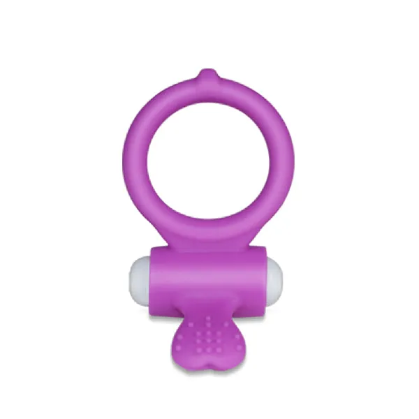 Lovetoy Power Clit Cockring Heart Purple Vibrators