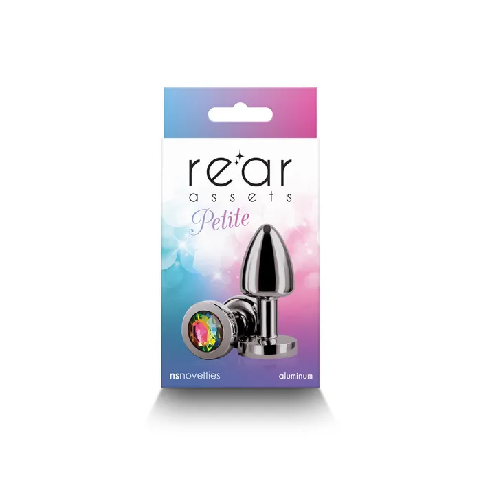 Anal NS Novelties Rear Assets Petite Metal Anal Plug GunmetalRainbow