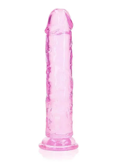 SHOTS AMERICA Dildos Realrock Realistic Straight Dildo 8 Inches Pink Crystal Clear Suction Cup BodySafe SHOTS AMERICA Dildos Realrock Realistic Straight Dildo 8 Inches Pink Crystal Clear Suction Cup BodySafe