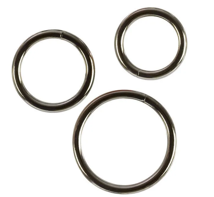 Silver Metal Ring 3 Piece Set California Exotic Novelties Couples
