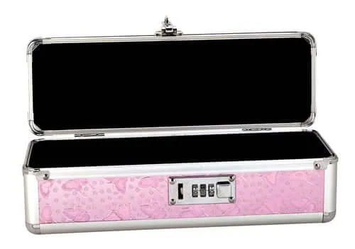 Vibrators Lockable Vibrator Case Pink Small BMS Enterprises