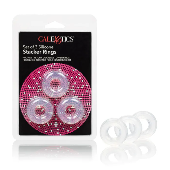 Set of 3 Silicone Stacker Rings CalExotics Anal Set of 3 Silicone Stacker Rings CalExotics Anal