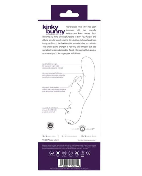 VeDO Vibrators VeDO Kinky Bunny Plus Rechargeable Dual Vibe