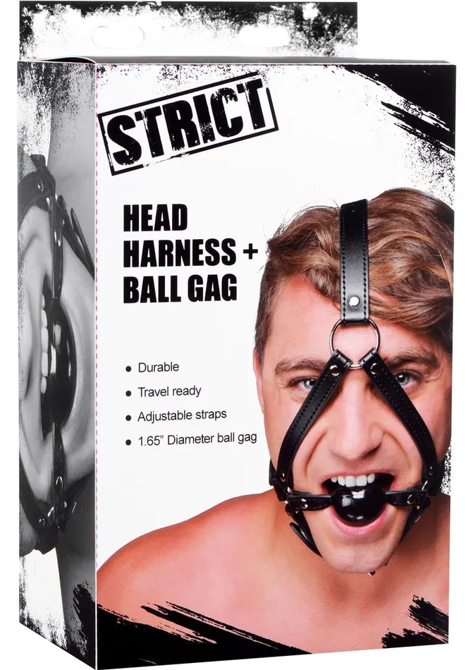 Male Sex Toys STRICT Strict Head Harness with Ball Gag