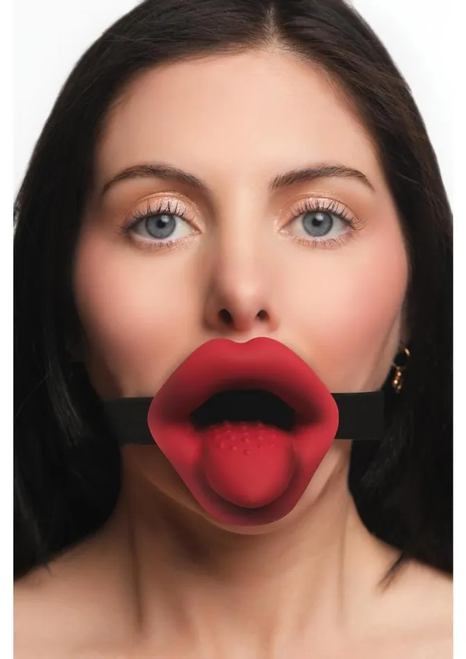 Master Series Female Sex Toys Master Series Vibrating Sissy Rechargeable Silicone Mouth Gag