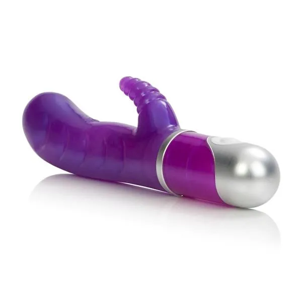 California Exotics Female Sex Toys Pearl Passion Please Dual Action Waterproof Rabbit Vibrator