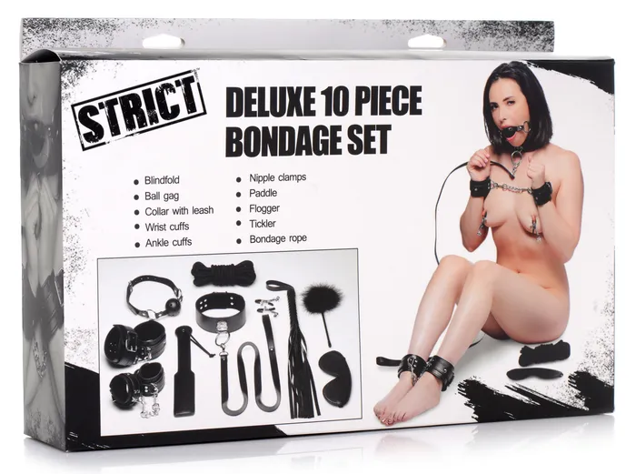 Couples Deluxe 10 Piece Bondage Set XR Brands