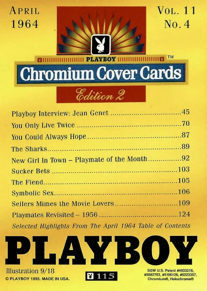 Couples Greenthunderbirds Cards Playboy Chromium Cover Edition 2 115
