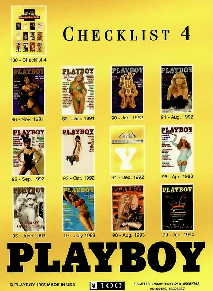 Greenthunderbirds Cards Couples Playboy Chromium Cover Edition 1 100