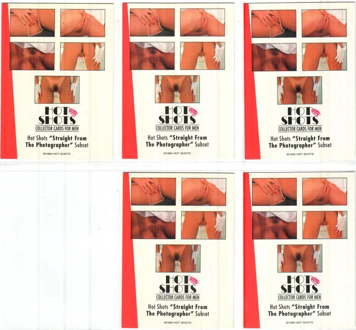 Hot Shots series 4 Straight From The Photographer subset 5 cards Peter Comparettos Cards Dildos